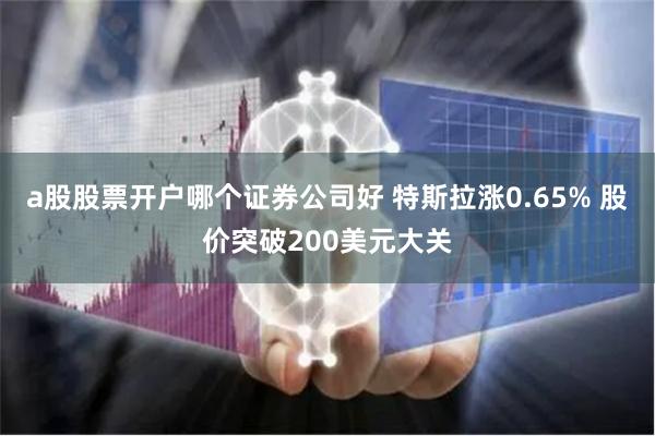 a股股票开户哪个证券公司好 特斯拉涨0.65% 股价突破200美元大关