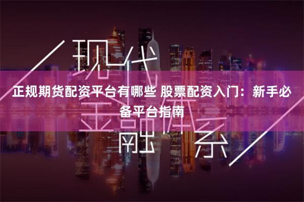 正规期货配资平台有哪些 股票配资入门：新手必备平台指南